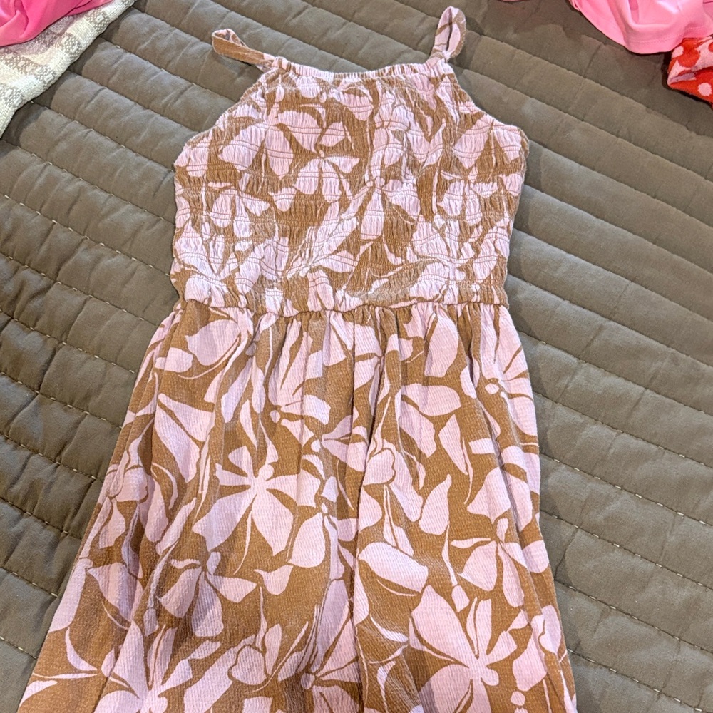 Carter's Pink and Brown Floral Casual Dress